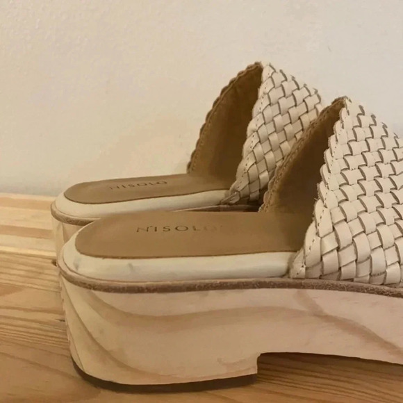 Anthropologie Nisolo Slip On Wooden Open Toe Sandals - Picture 6 of 9